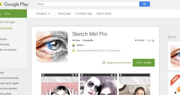 620x330 Sketch Me! Pro Gratis Per Un Tempo Limitato Su Google Play Store - Sketch Me App