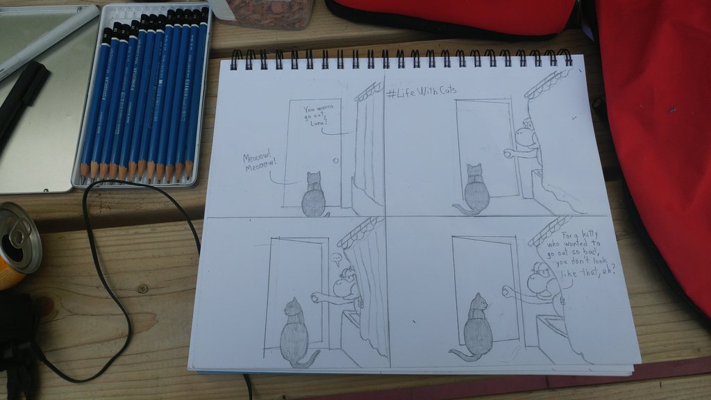 1024x576 Sketch] Life With Cats Let Me Out ! By Ishimaru Chiaki - Sketch Me Out