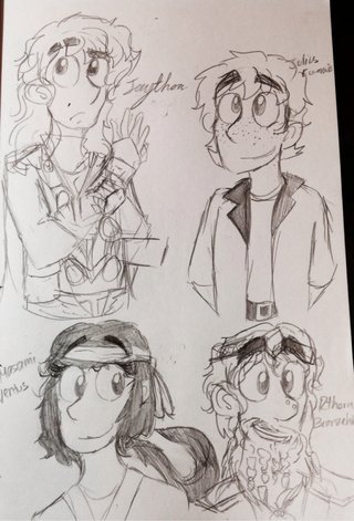 320x471 Sketching Some Of My Older Ocs (Not Including Rthorn) To Get Me - Sketch Me Out