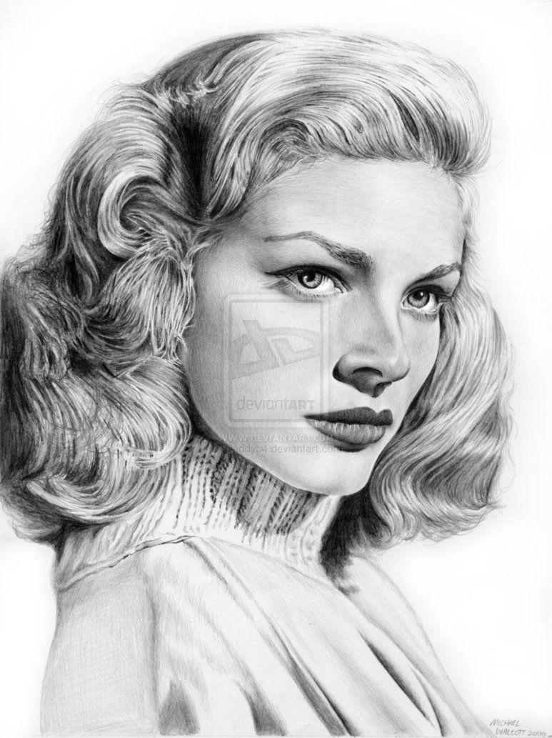 773x1033 Lauren Bacall Drawing By Michael Walcott Sketch Me - Sketch Me Photo