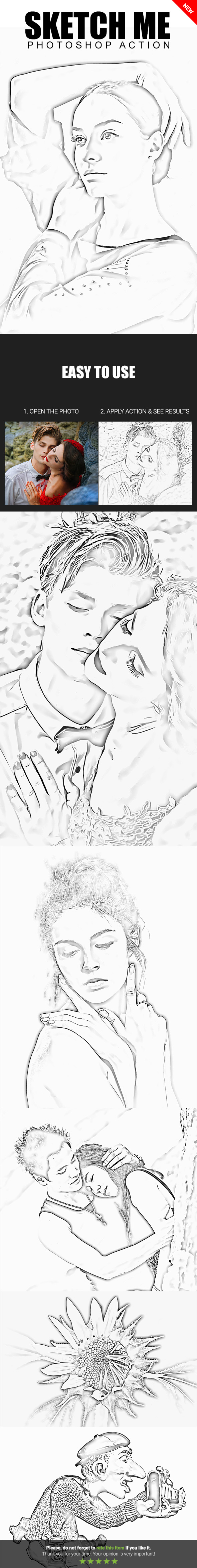 590x4690 Sketch Me Photoshop Action By Smartestmind Graphicriver - Sketch Me Photo