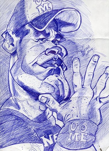 361x500 John Cena On Sketch. By Roycaricaturas Famous People Cartoon - Sketch Medium