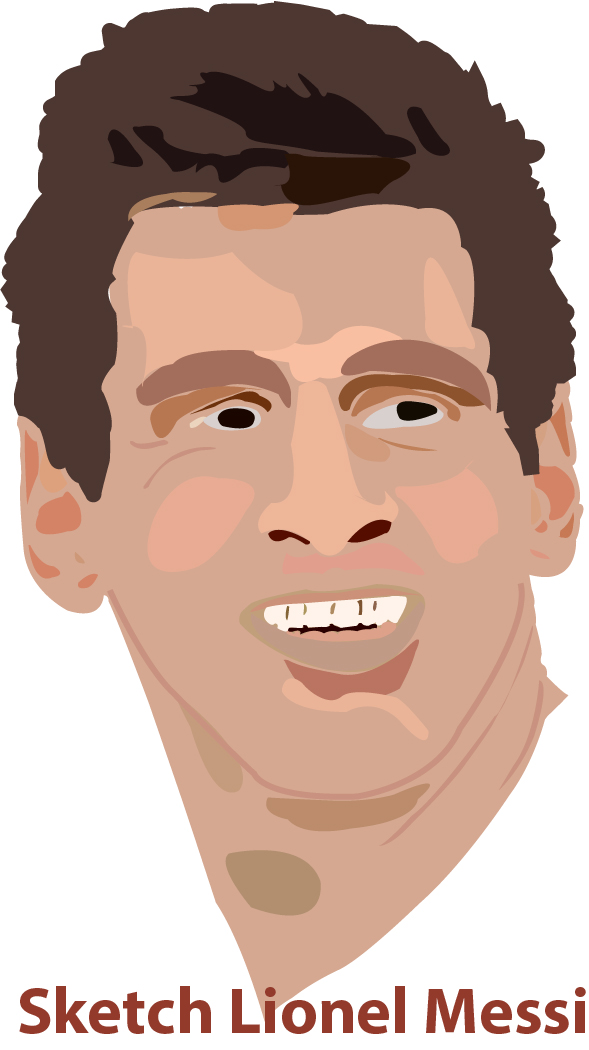 589x1050 Sketch Face Design Lionel Messi In Illustrator See Outlook - Sketch Messi