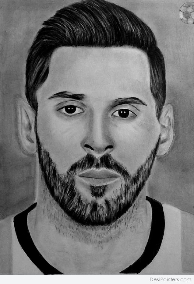 637x933 Awesome Pencil Sketch Of Lionel Messi - Sketch Messi