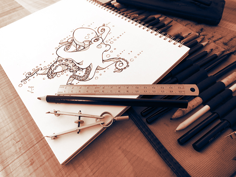 800x600 Free Art Sketch Book Mock Up Freebie - Sketch Mockup Free