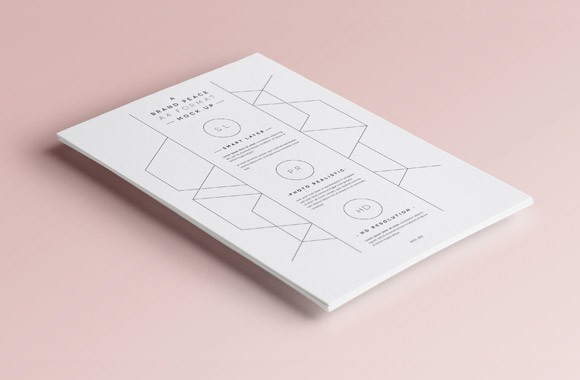 580x380 A4 Paper Mockup Psd - Sketch Mockup Psd