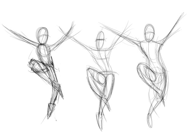 600x424 Quick Tip Create Dynamic Poses Using Gesture Drawing - Sketch Model Poses