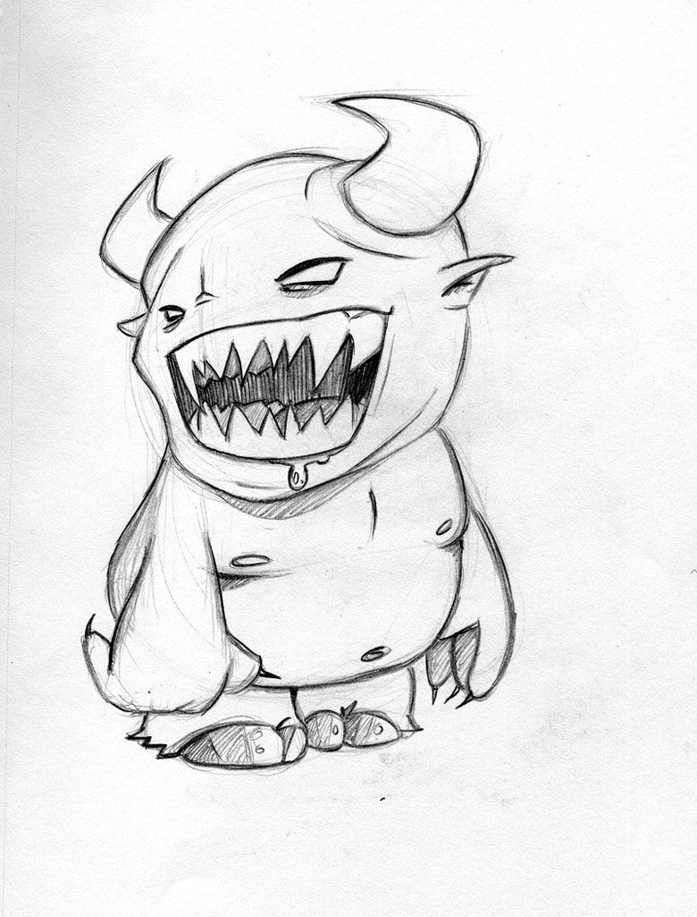 780x1025 Monster Sketch 2 By Garethcbrown Sketches Sketches - Sketch Monster