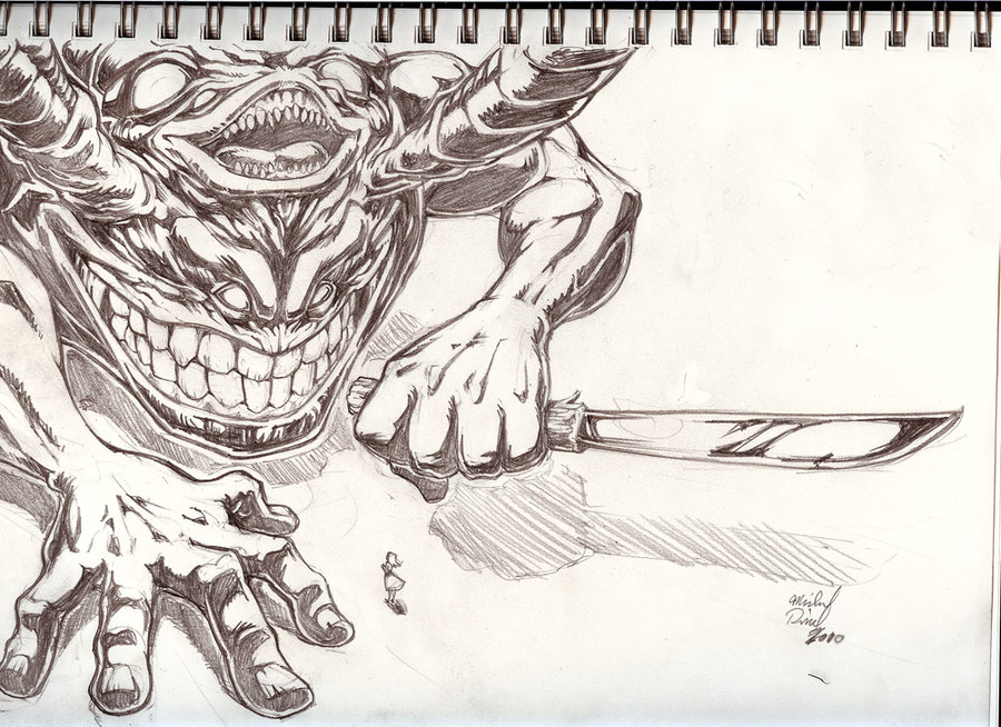 900x654 Monster Sketch By Padder - Sketch Monster