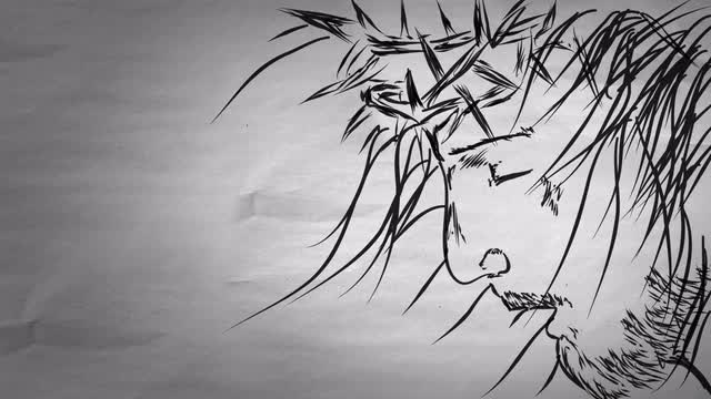 640x360 Jesus Face Sketch - Sketch Motion
