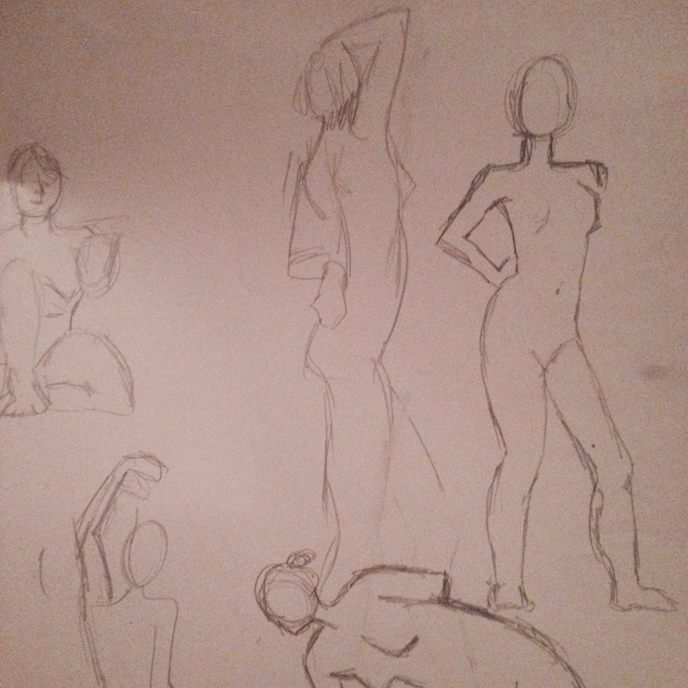 1000x1000 Quick Figurative Sketch Motion Carrie Able - Sketch Motion