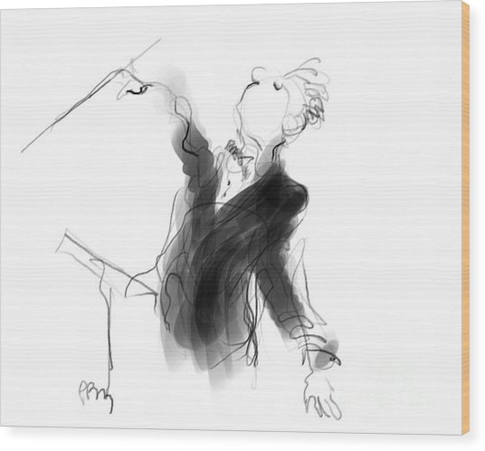 536x498 Music Conductor Sketch Drawing By Paul Miller - Sketch Music