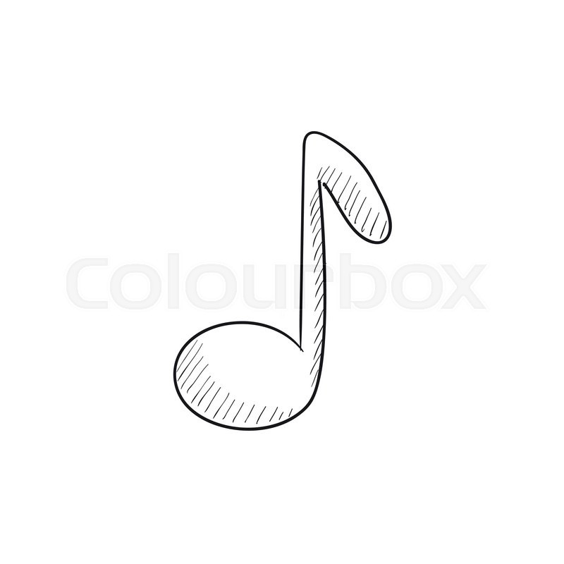 800x800 Music Note Vector Sketch Icon Isolated On Background. Hand Drawn - Sketch Music