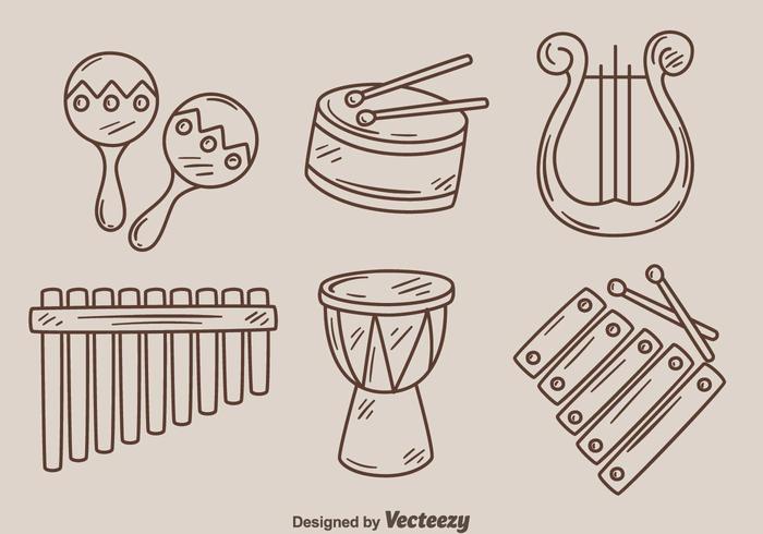 700x490 Sketch Music Istrument Vector - Sketch Music