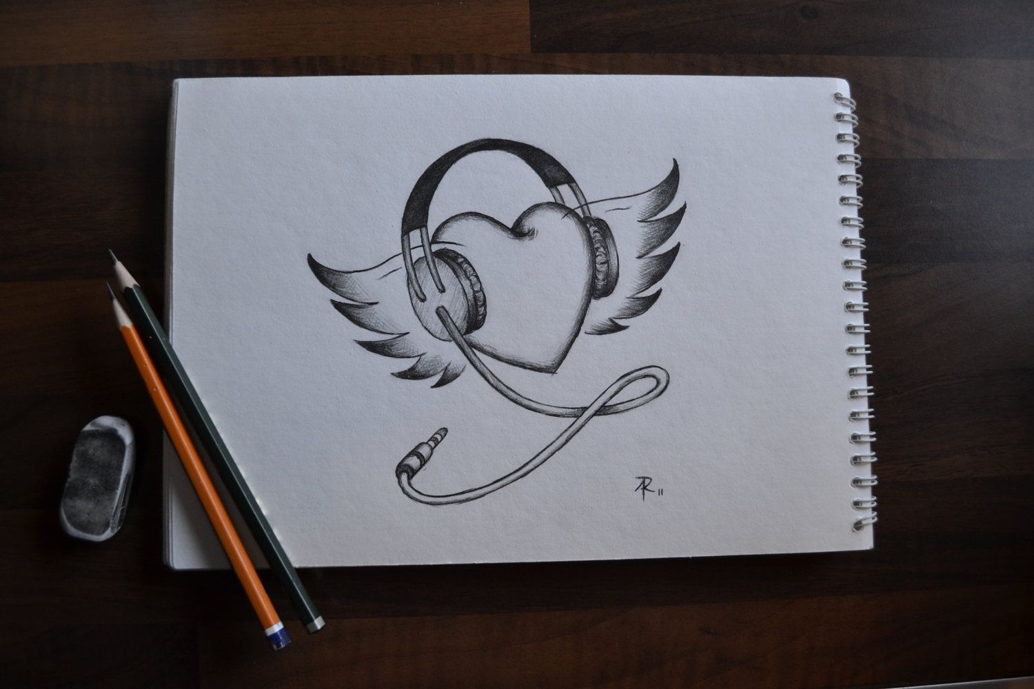1500x1000 Drawn Musical Pencil Sketch - Sketch Musical