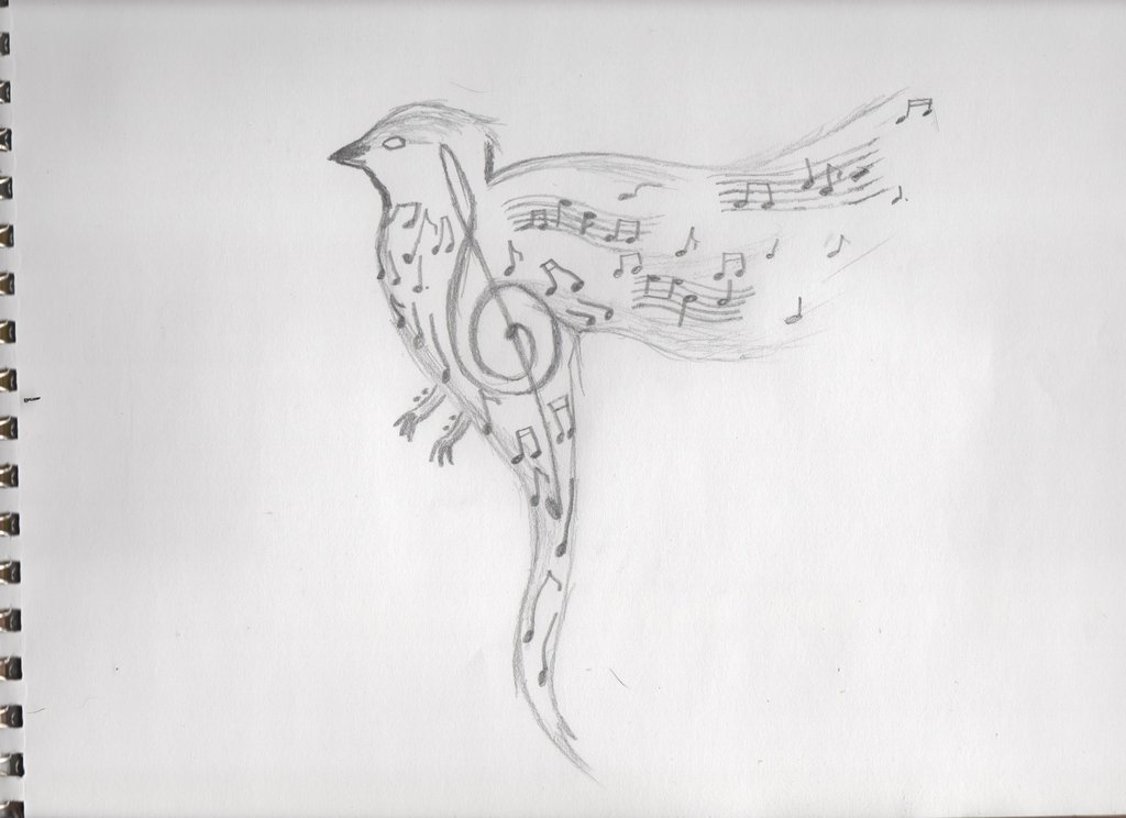 1024x744 Musical Nature Sketch By Awkward Rose - Sketch Musical