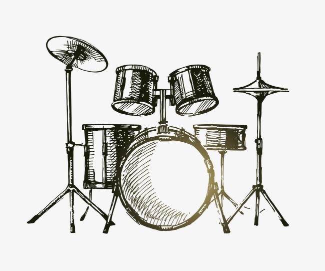 650x541 Sketch Drums, Sketch Vector, Musical Instruments, Sketch Equipment - Sketch Musical