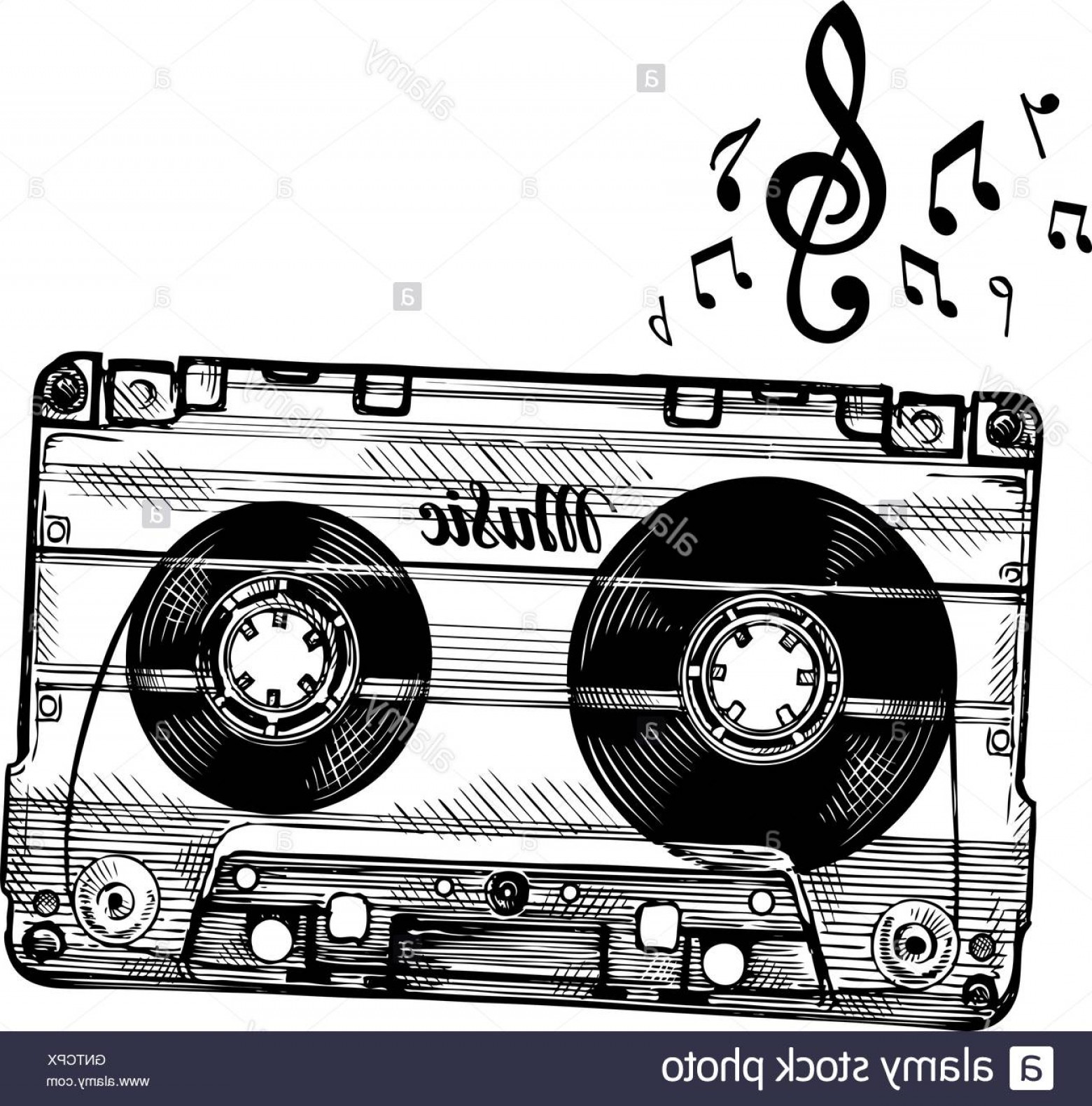 1560x1580 Stock Photo Hand Drawn Cassette Music Sketch Audio Tape Vector - Sketch Musical