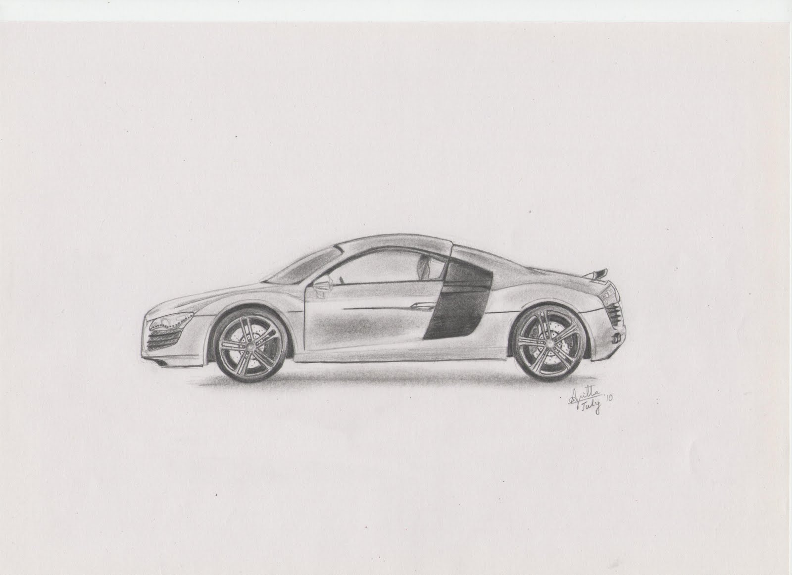 1600x1162 Things. The 16th Thing My First Ever Sketch Of A Car The Audi R8 - Sketch My Thing
