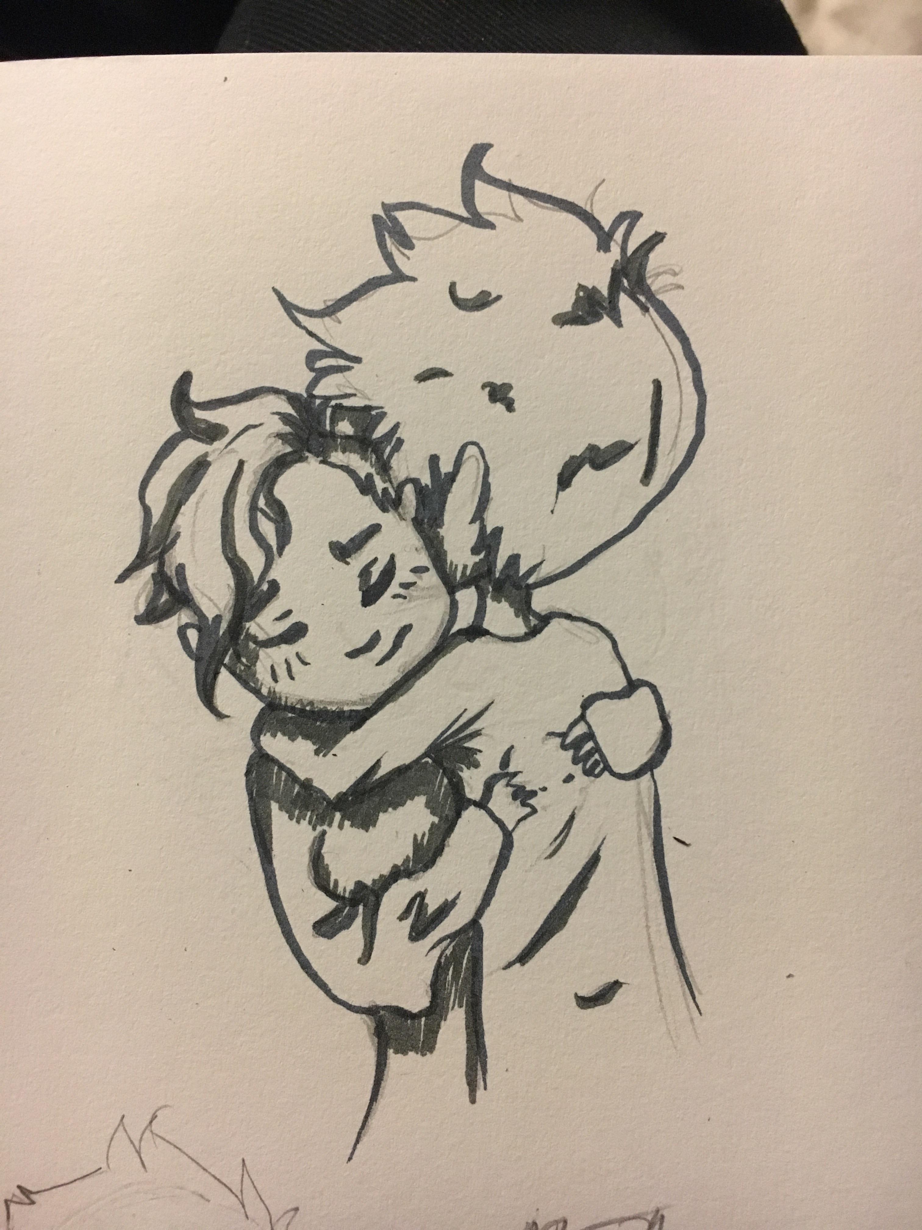 3024x4032 This Is A Sketch My Girlfriend Did Of Us Based On When I Calmed - Sketch My Thing