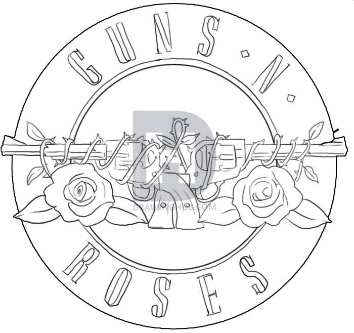 700x658 How To Draw Guns N Roses Symbol, Step By Step, Drawing Guide, By - Sketch N