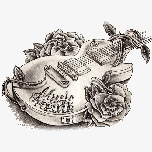 500x500 Sketch Guitar, Guitar Clipart, Sketch N Draw, Guitar Png Image And - Sketch N