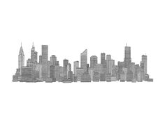 236x177 Images For Gt New York City Skyline Black And White Illustration - Sketch New York Skyline