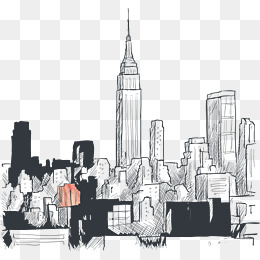 260x260 New York City Png, Vectors, Psd, And Clipart For Free Download - Sketch New York Skyline