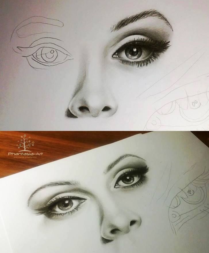 727x881 Eyes, Nose And Lips Pencil Drawing Tutorial. Como Cuando Quedan - Sketch Nose And Lips