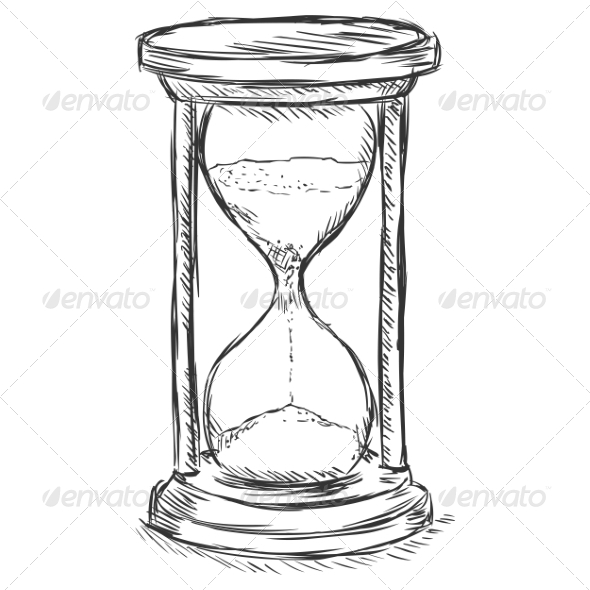 590x590 Sandglass Sketch By Nikiteev Graphicriver - Sketch Objects