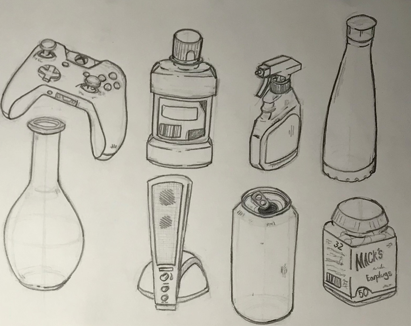 1400x1108 Artstation - Sketch Objects