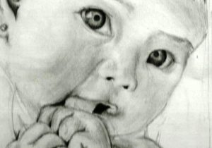 300x210 Cute Babies Pencil Drawings Pencil Sketches Of Cute Babies Cute - Sketch Of A Baby Girl