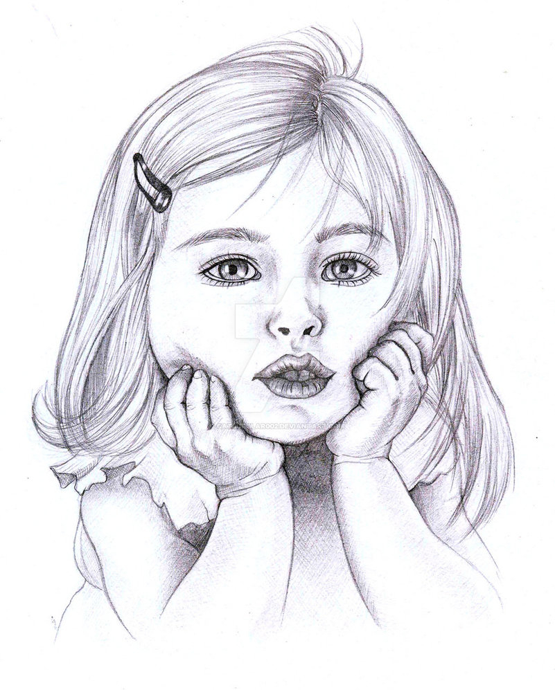 Sketch Of A Baby Girl at PaintingValley.com | Explore collection of ...