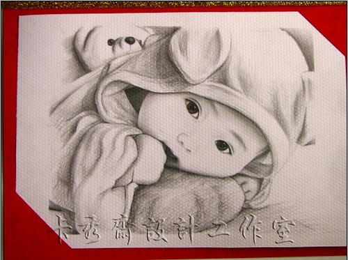 500x373 Cute Baby Girl Hi, I Just Like To Turn Pictures Into - Sketch Of A Baby Girl