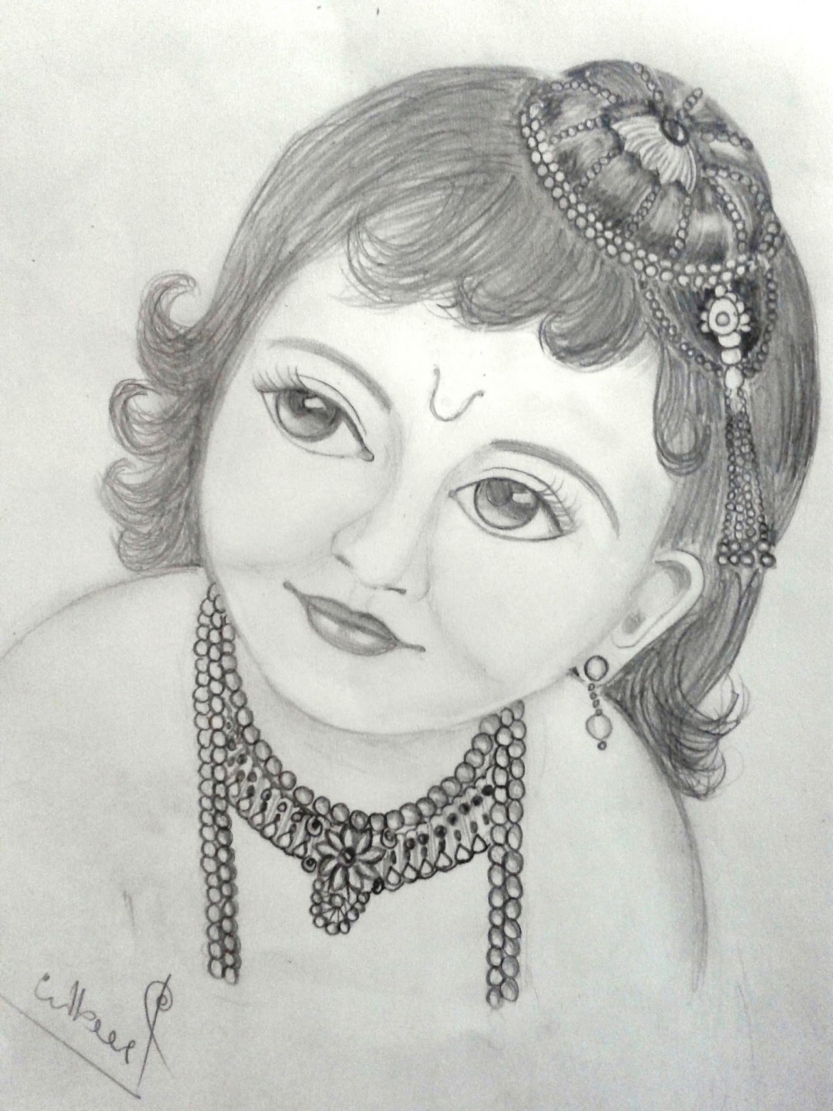 1200x1600 Beautiful Female Baby Face Pencil Sketch Beautiful Female Baby - Sketch Of A Baby Girl