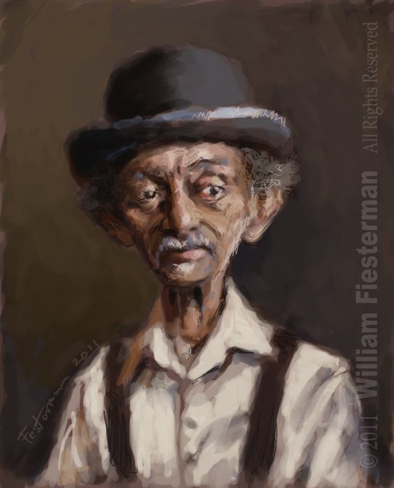 565x700 William Fiesterman One Painting Or Drawing Per Day Old Black Man - Sketch Of A Black Man
