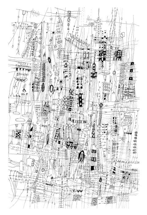 481x700 Drawn Scenery City Traffic - Sketch Of A City
