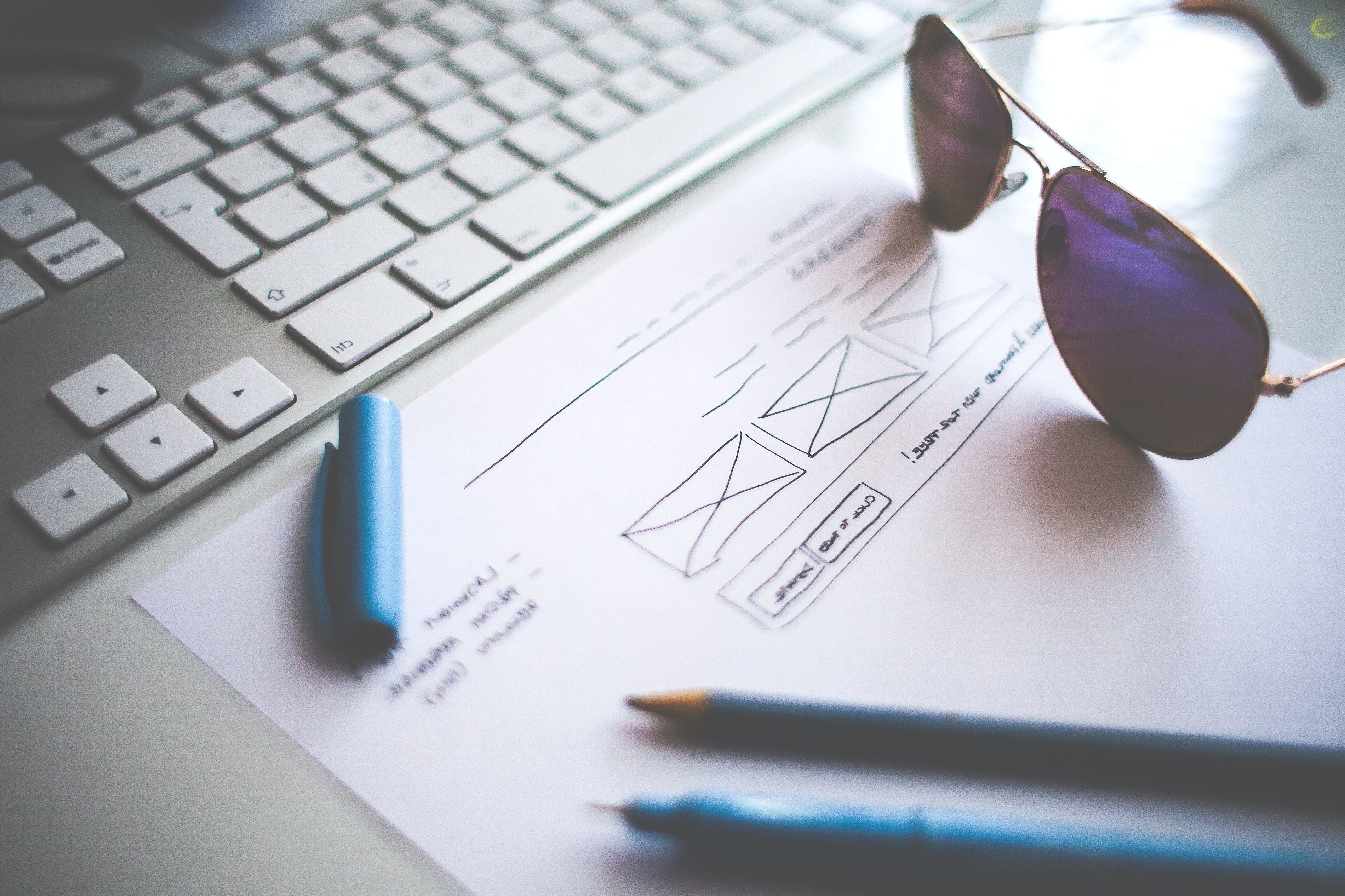 3800x2533 Free Picture Computer Keyboard, Sketch, Web Design, Layout - Sketch Of A Computer Keyboard