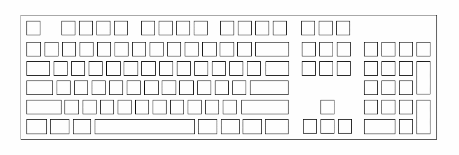Computer Keyboard Sketch Drawing - erposanocomiendoyjugando