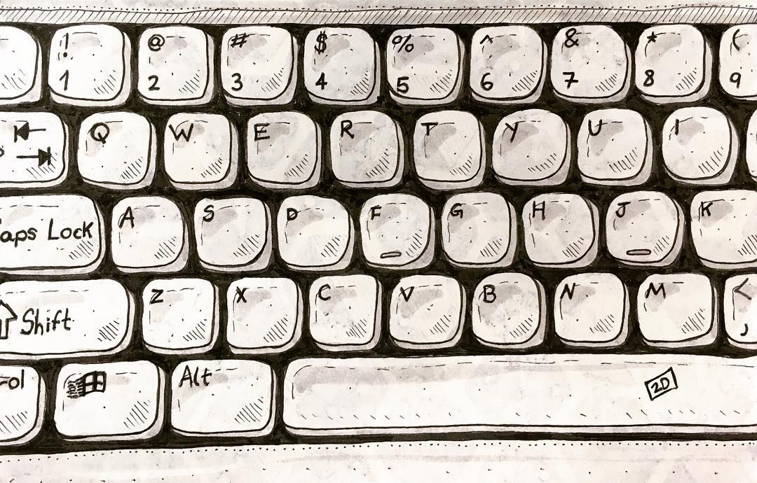 Sketch Of A Computer Keyboard at Explore