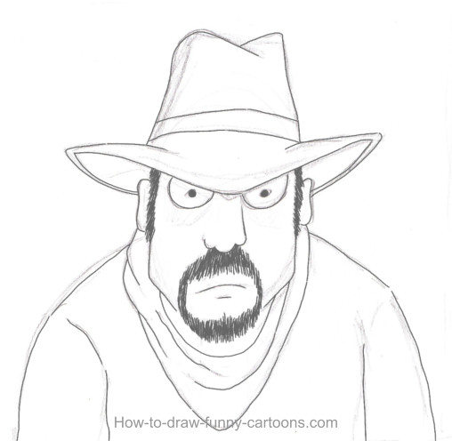 508x496 Cowboy Drawing (Cartoon Painting) - Sketch Of A Cowboy