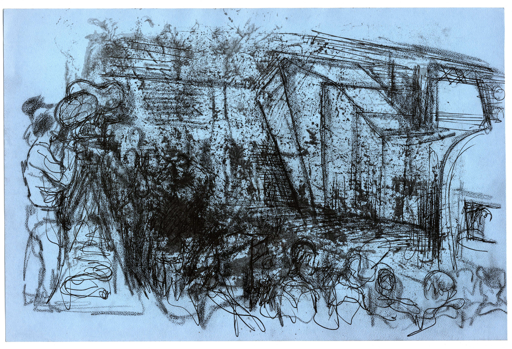 2000x1364 Sketch, Cameraman And Crowd National Air And Space Museum - Sketch Of A Crowd