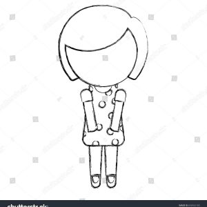 300x300 How To Draw A Little Girl Inspirationa Little Girl Drawing At - Sketch Of A Little Girl