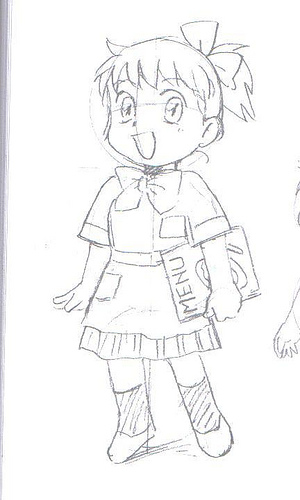 300x500 Little Girl Sketch Just A Simple Kid Sketch. She Is In A - Sketch Of A Little Girl