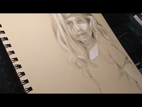 480x360 Sketching In The Sketchbook - Sketch Of A Little Girl