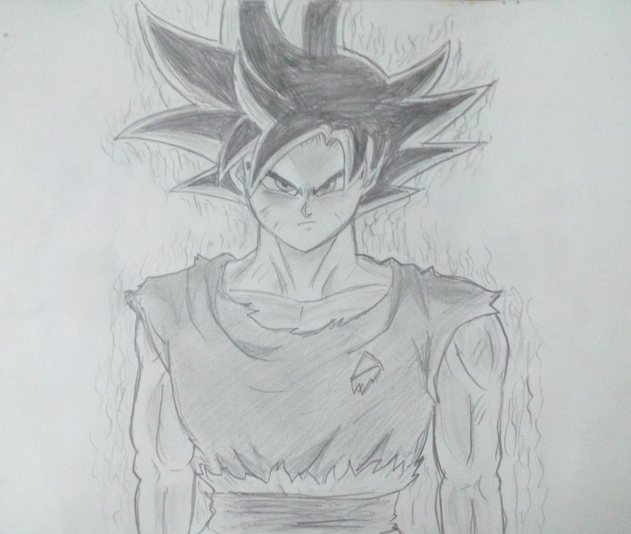 907x768 Oc] I Did A Pencil Sketch Of Mr. Ultra Instinct. Dbz - Sketch Of A Pencil