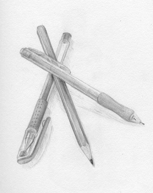 500x633 Sketches - Sketch Of A Pencil