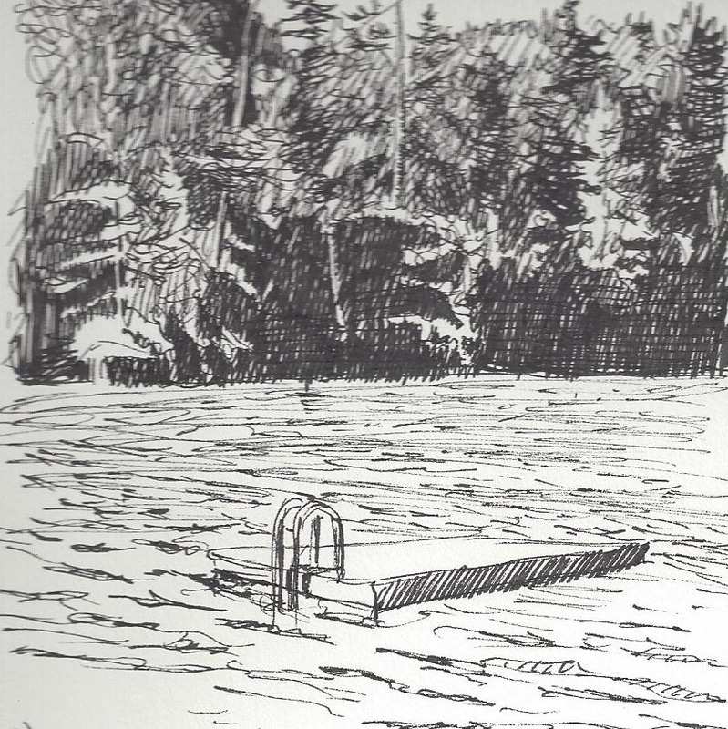 799x800 Sketchbook Blog - Sketch Of A Pond