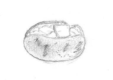 382x270 Quick Sketch But Mostly Just Flowers And Ducks - Sketch Of A Potato