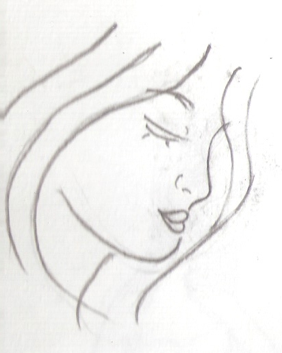 412x515 Girl Sketches - Sketch Of A Sad Girl